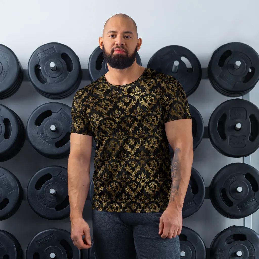Gilded Damask on Men's Athletic T-Shirt — Front
