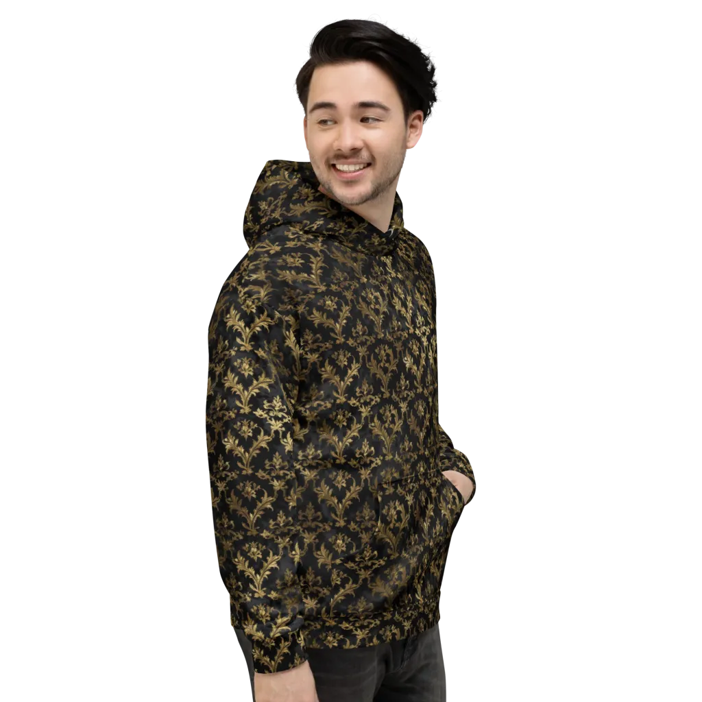 Gilded Damask on Hoodie — Right