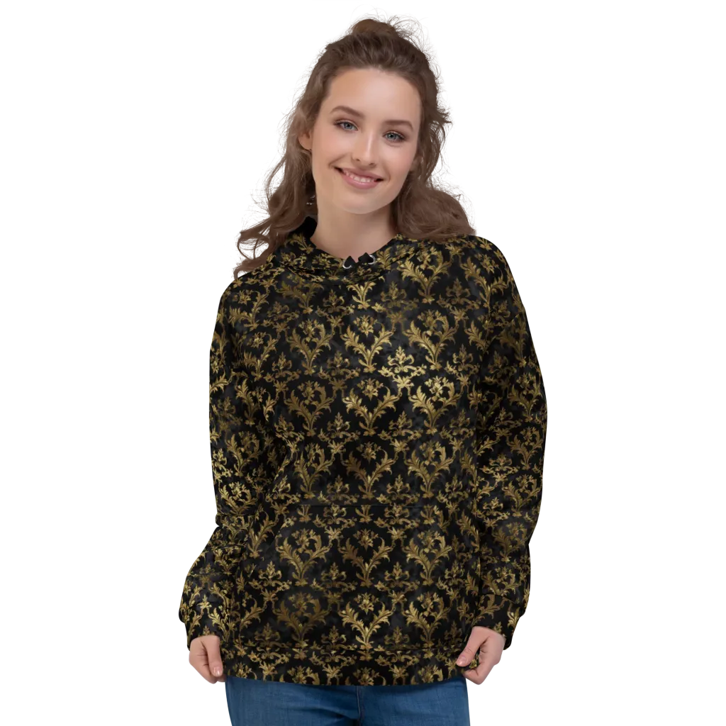 Gilded Damask on Hoodie — Front