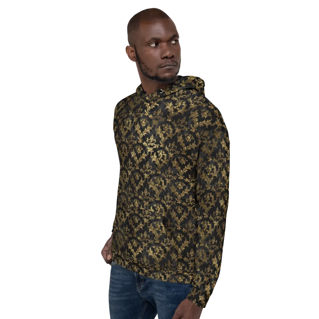 Gilded Damask on Hoodie — Left