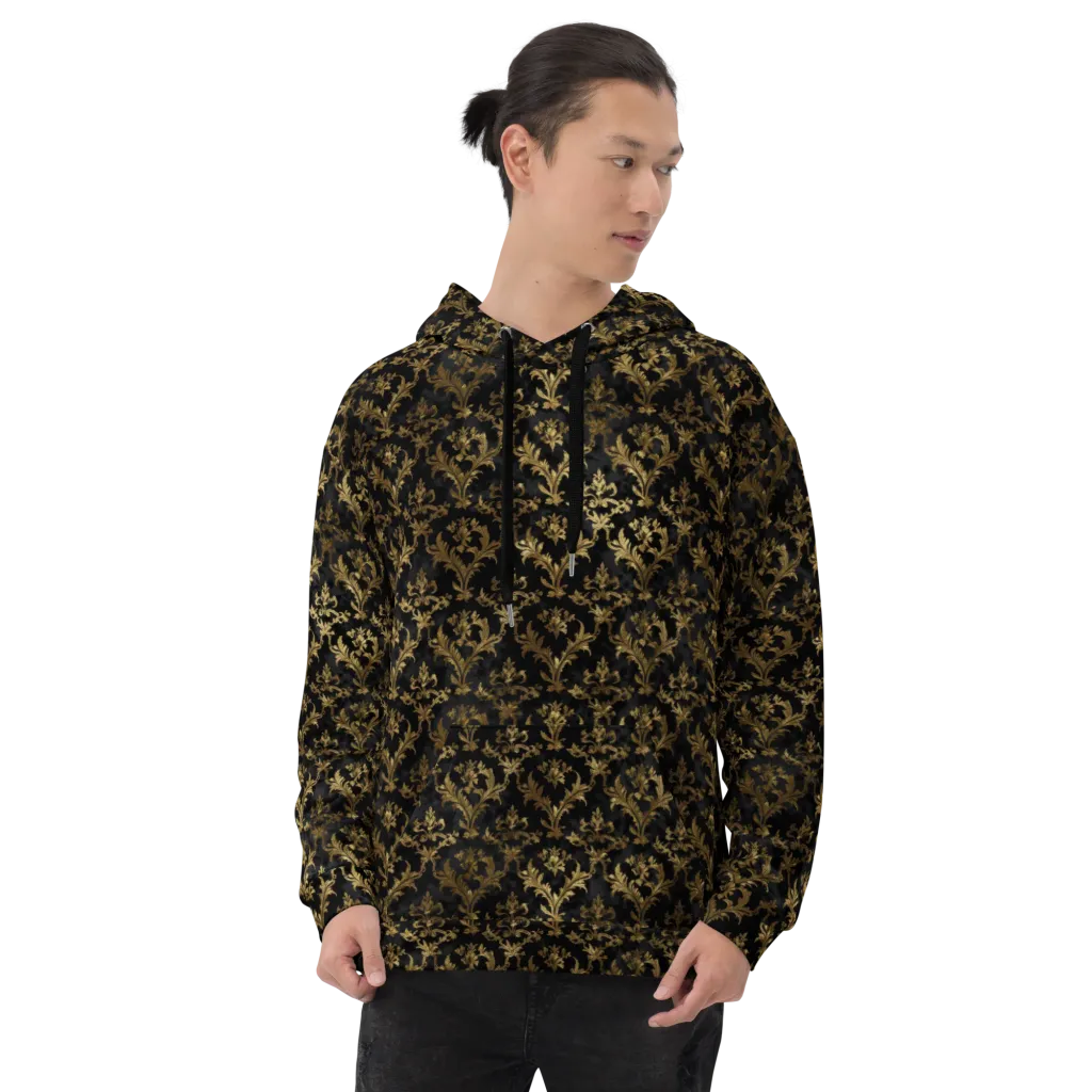 Gilded Damask on Hoodie — Front
