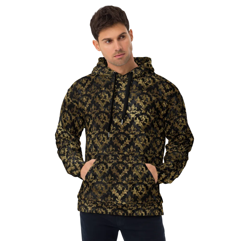 Gilded Damask on Hoodie — Front