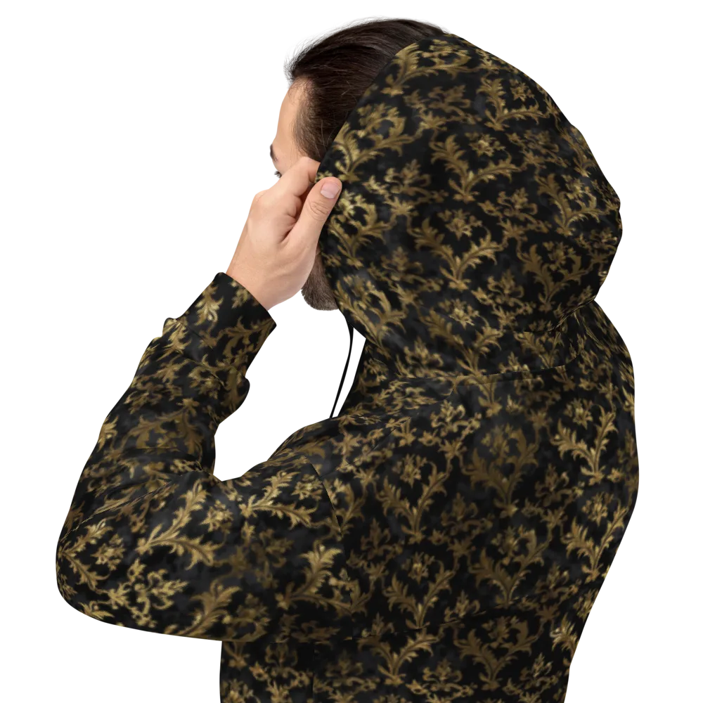 Gilded Damask on Hoodie — Back
