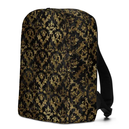 Gilded Damask on a Minimalist Backpack