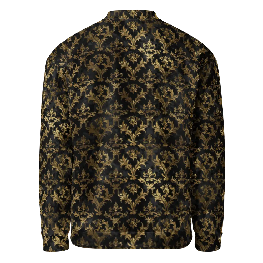Gilded Damask on Bomber Jacket — Back