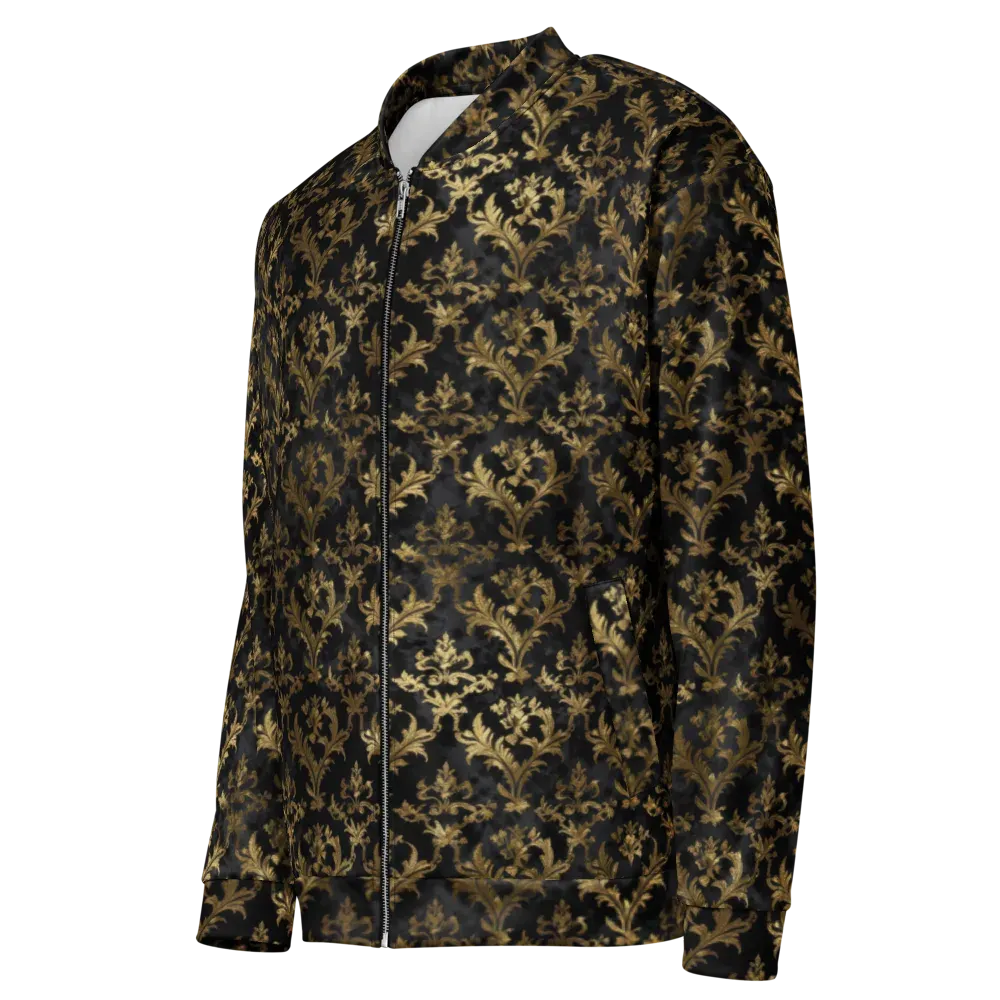 Gilded Damask on Bomber Jacket — Left Front