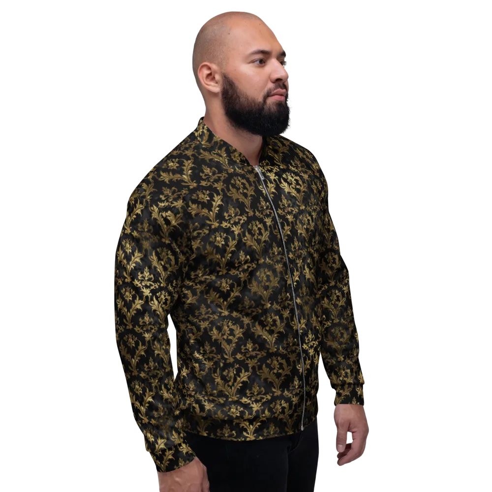 Gilded Damask on Bomber Jacket — Right