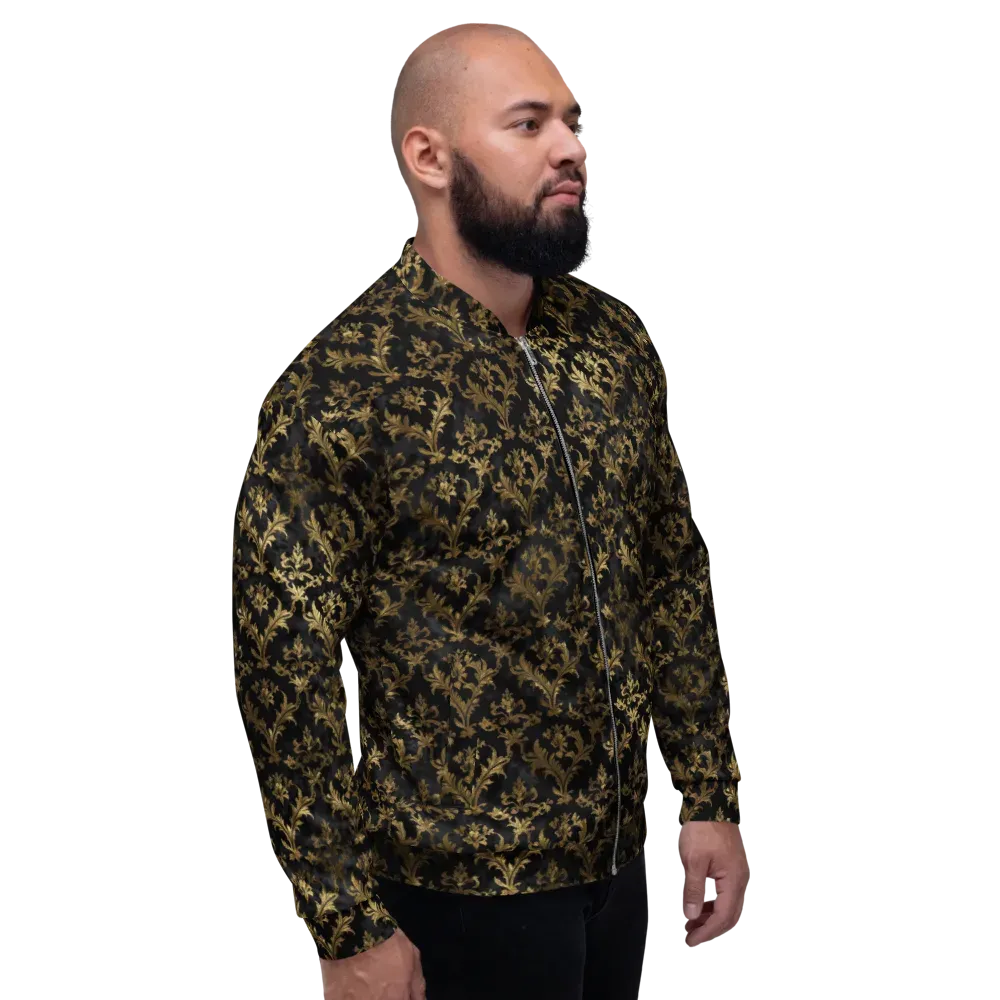 Gilded Damask on Bomber Jacket — Right