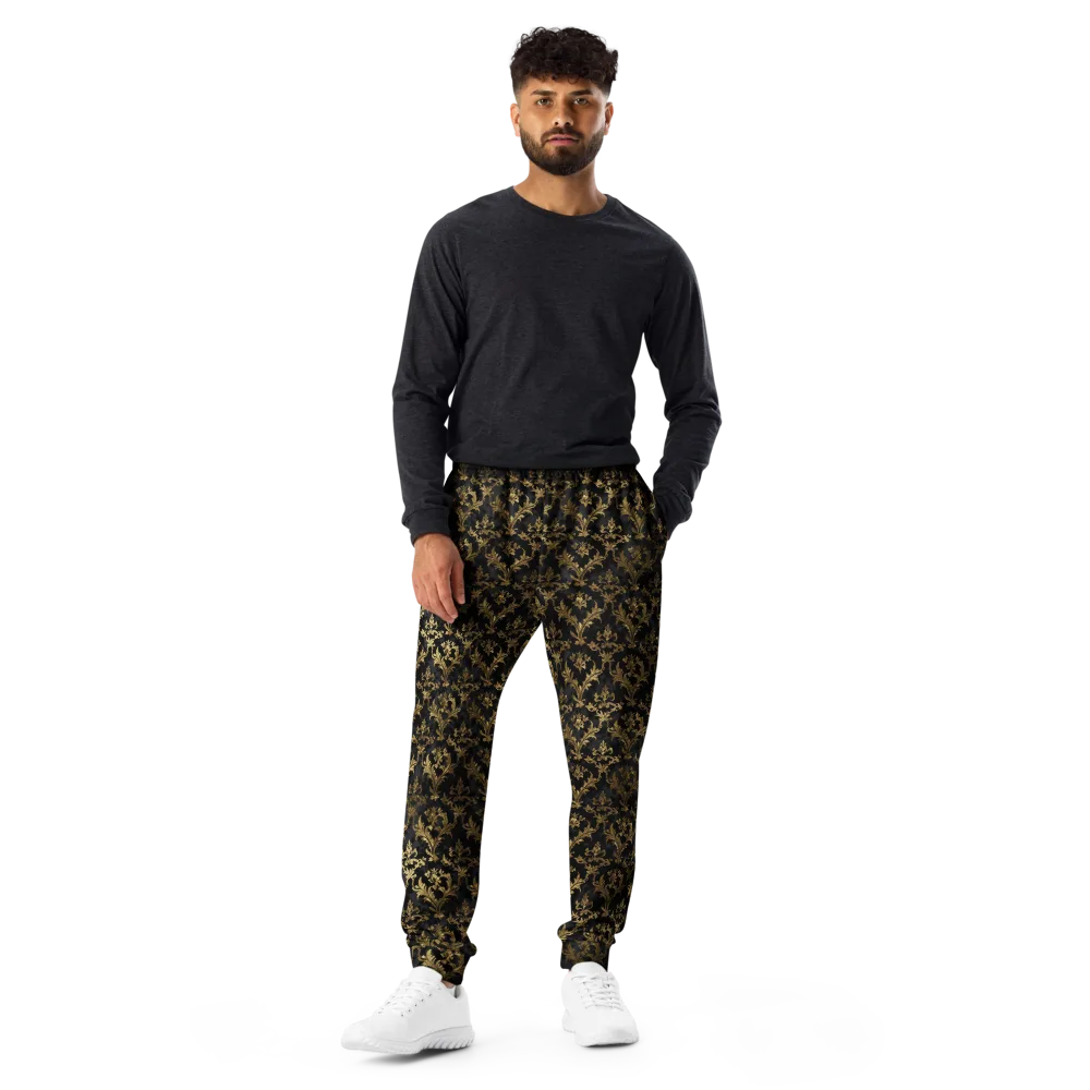 Gilded Damask on Men's Joggers — Front