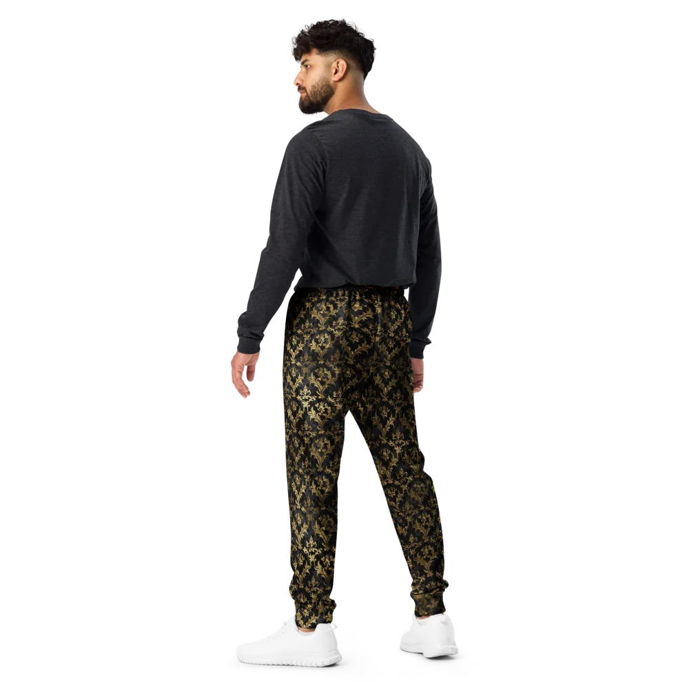 Gilded Damask on Men's Joggers — Back