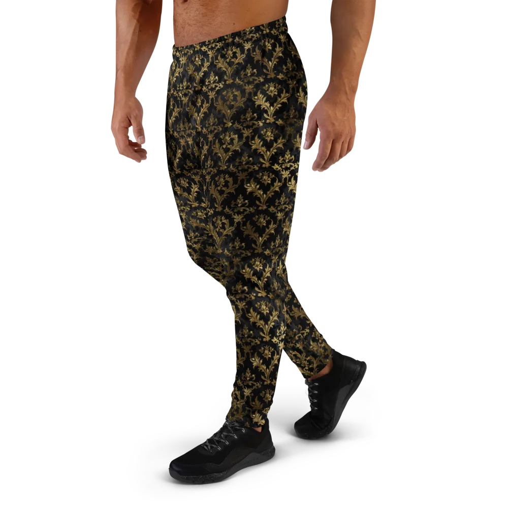 Gilded Damask on Men's Joggers — Left