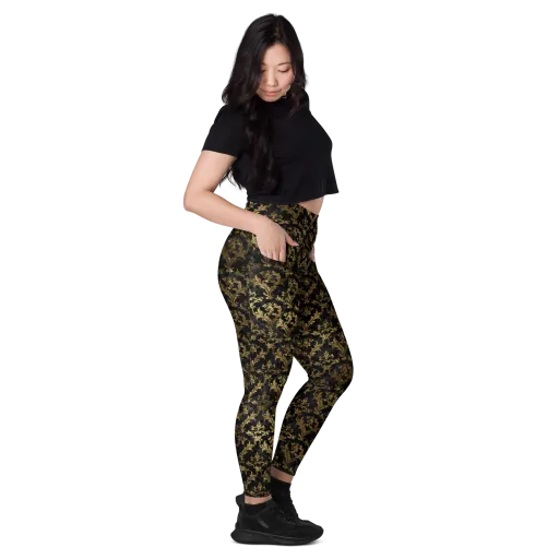 Gilded Damask on a Leggings with Pockets