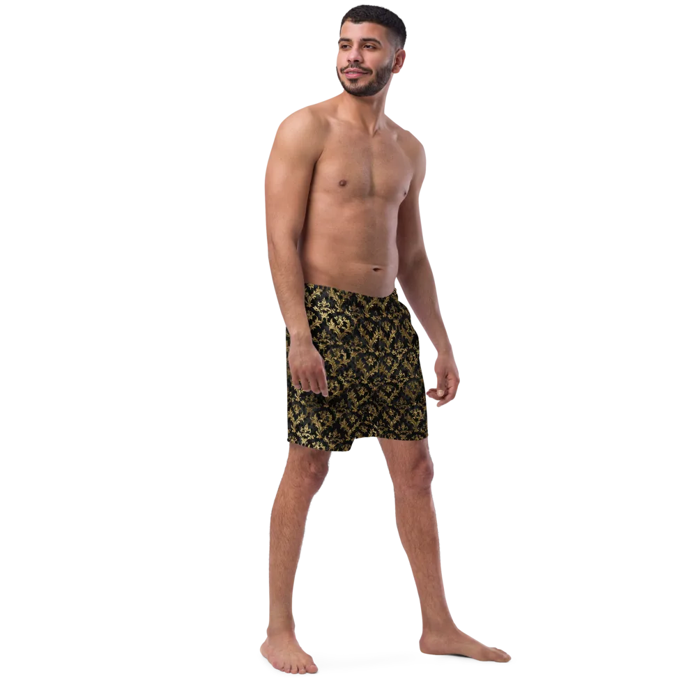 Gilded Damask on Swim Trunks — Right Front