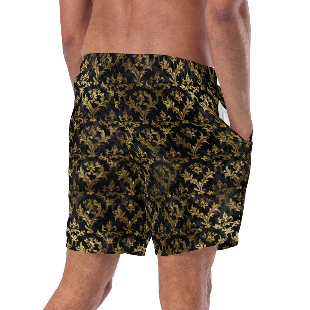 Gilded Damask on Swim Trunks — Right Back