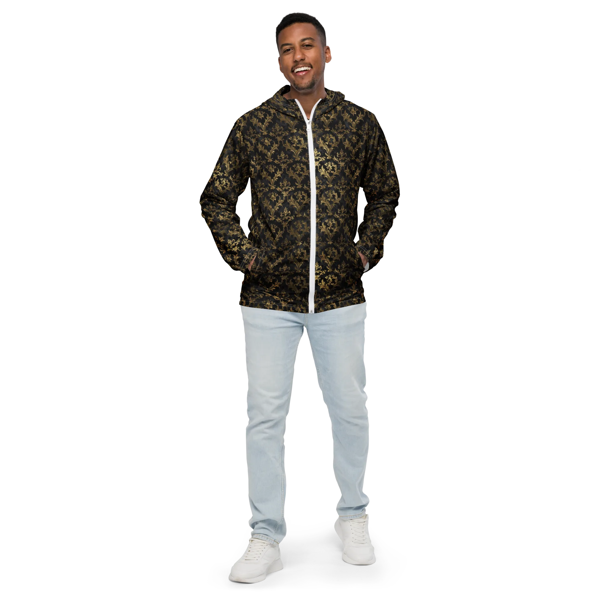 Gilded Damask on Men's Windbreaker — Front