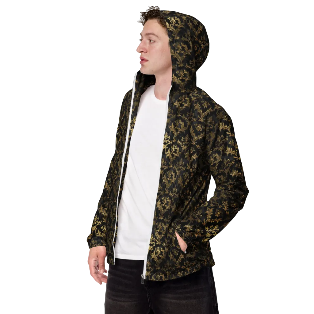Gilded Damask on Men's Windbreaker — Left Front