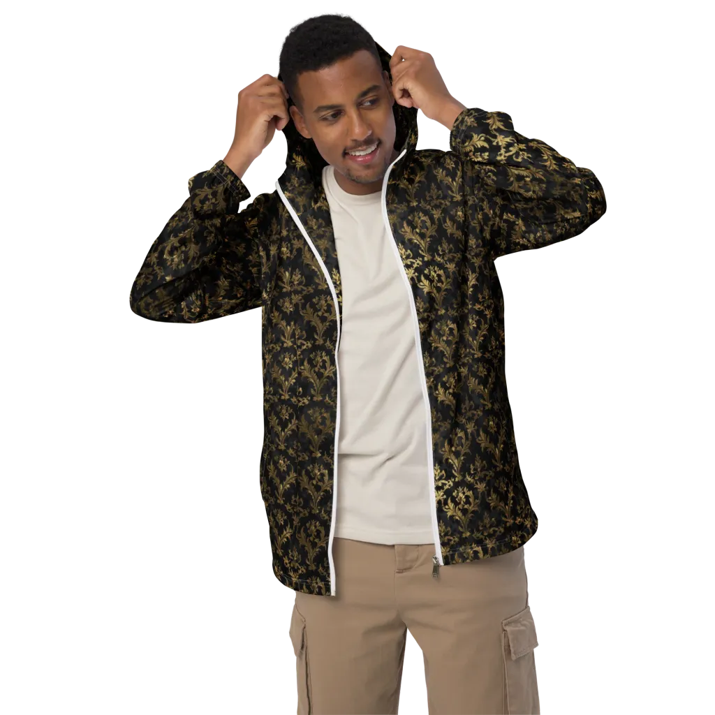 Gilded Damask on Men's Windbreaker — Front
