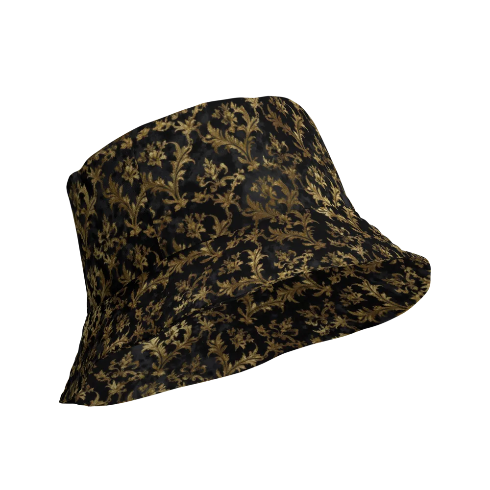 Gilded Damask on Reversible Bucket Hat — Product details Outside