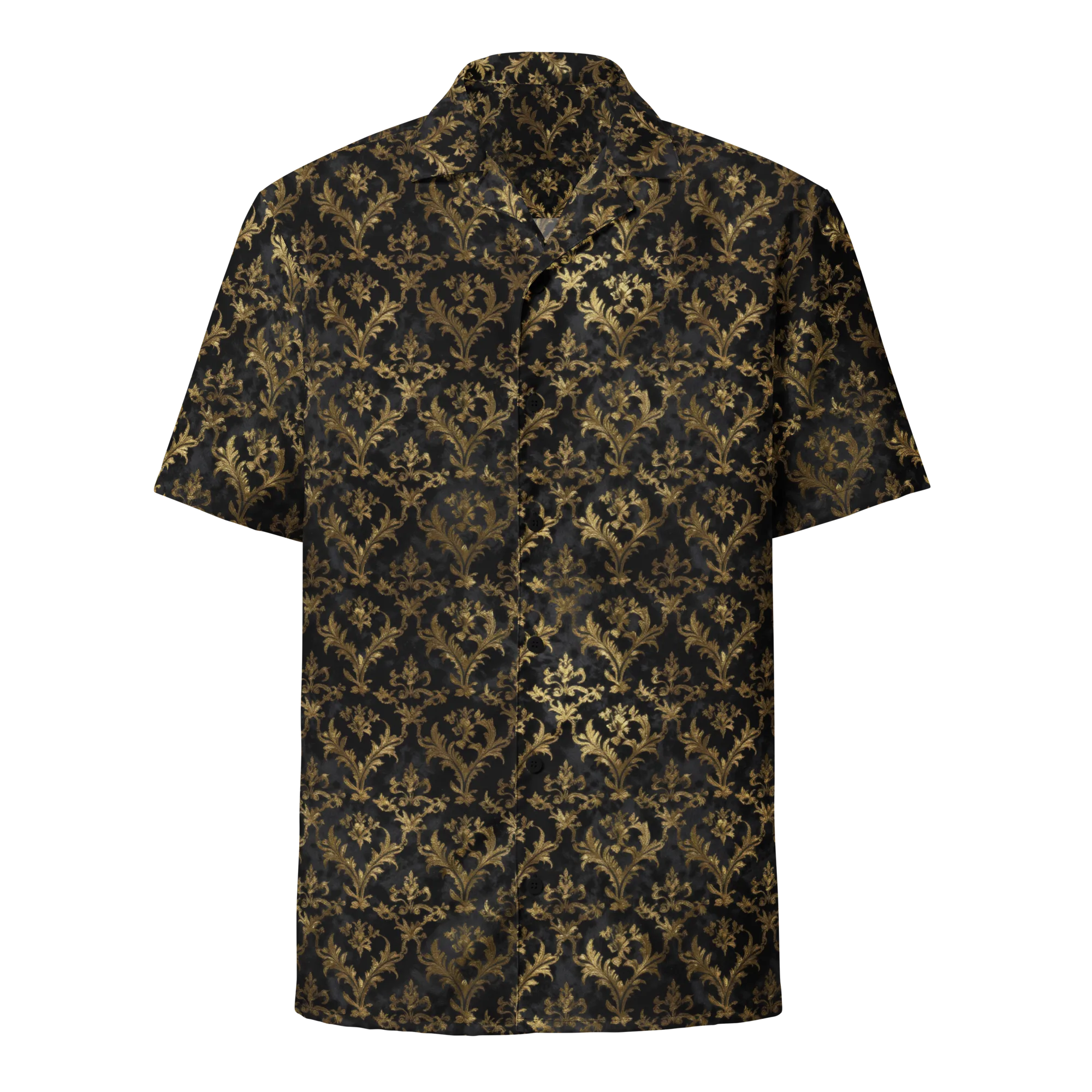 Gilded Damask on Button Shirt — Front