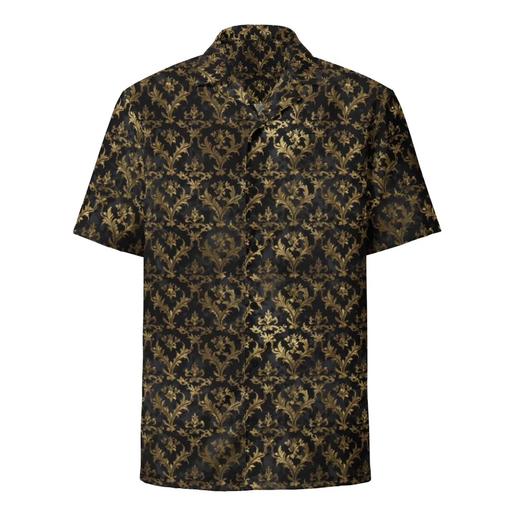 Gilded Damask on Button Shirt — Front