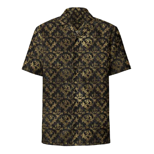 Gilded Damask on a Button Shirt