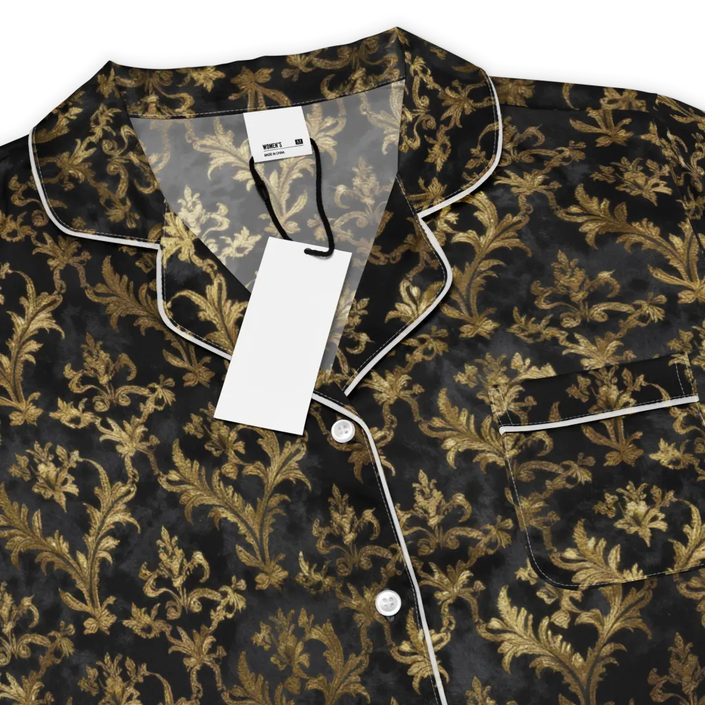 Gilded Damask on Women's Short Sleeve Pajama Top — Product details