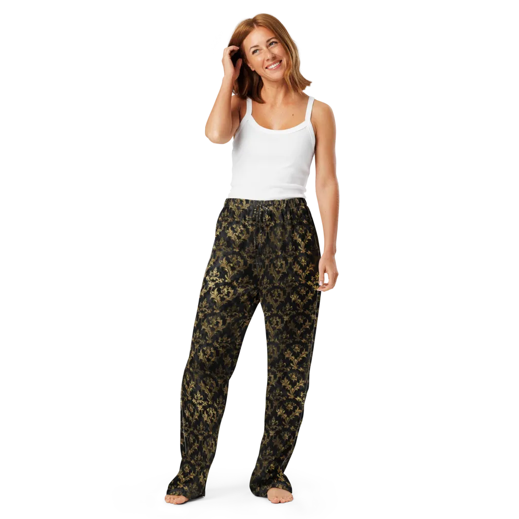 Gilded Damask on Women's Pajama Pants — Front