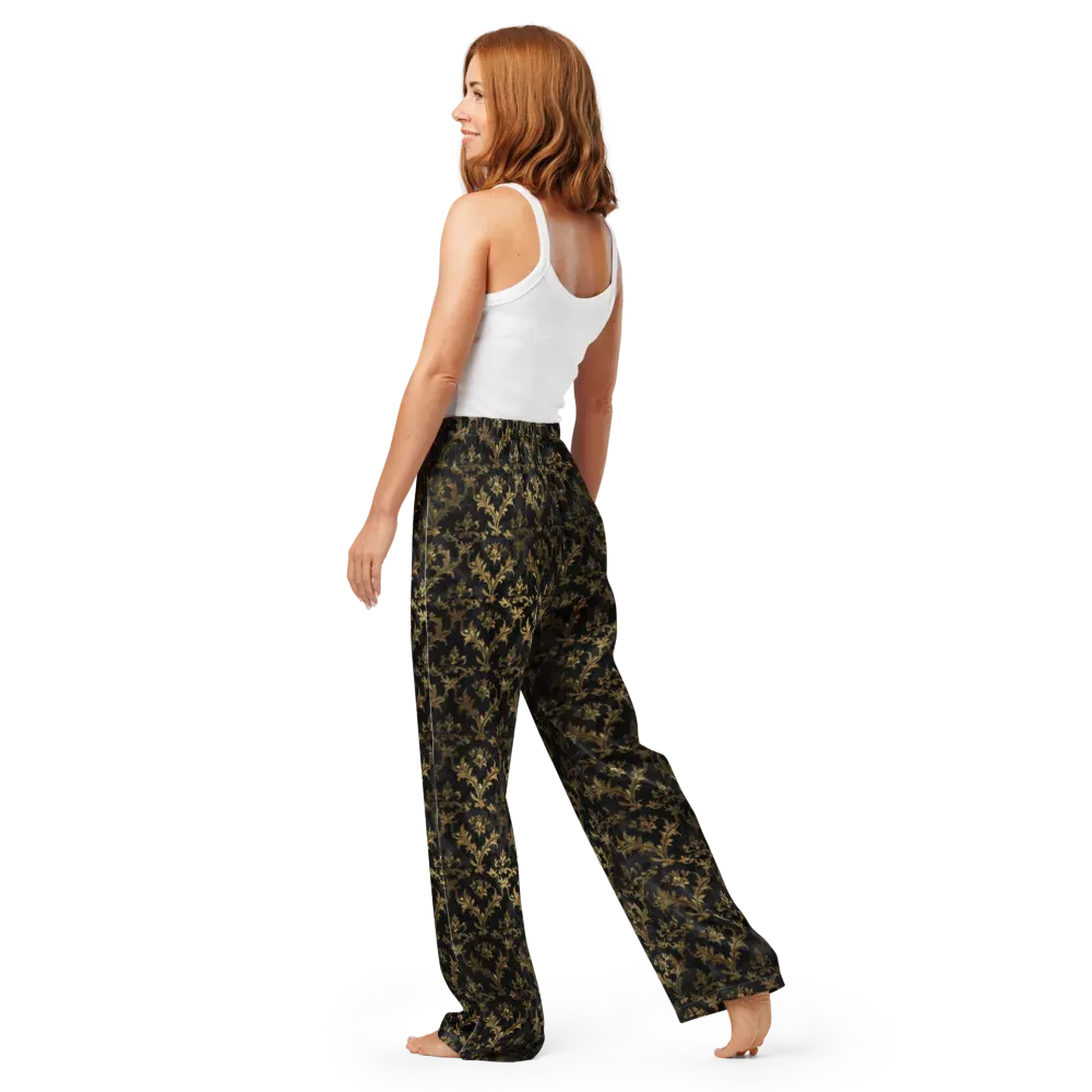 Gilded Damask on Women's Pajama Pants — Back