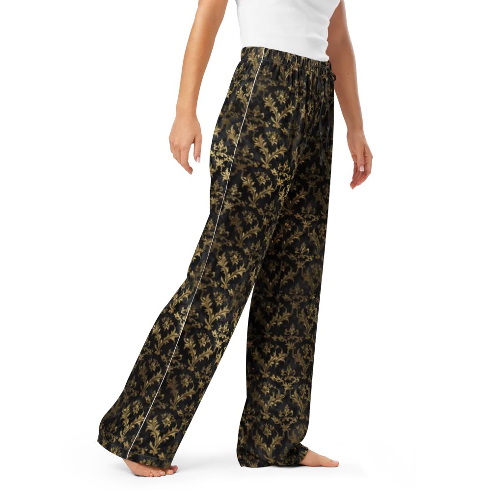 Gilded Damask on Women's Pajama Pants — Right Front