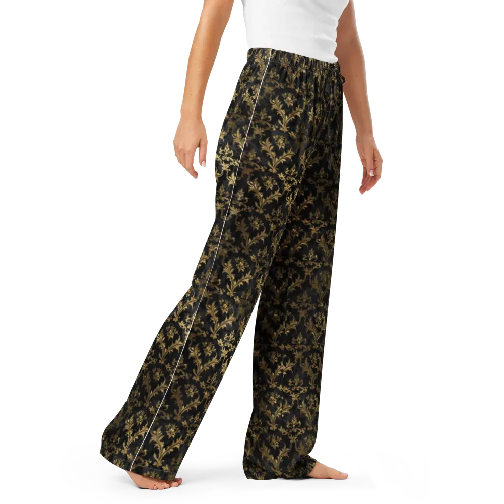 Gilded Damask on Women's Pajama Pants — Right Front