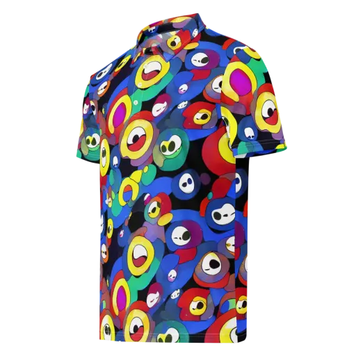 Neon Watchers on a Men's Slim Fit Polo Shirt