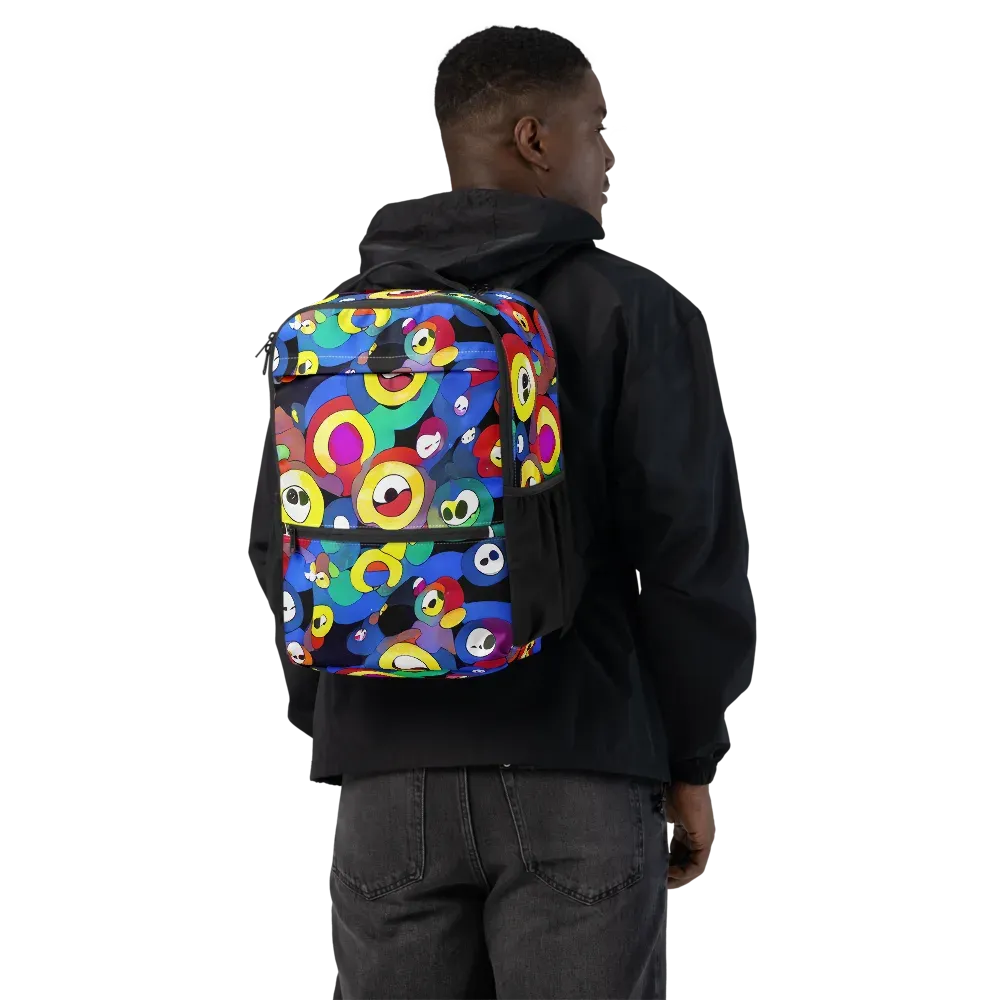Neon Watchers on Utility Backpack — Back