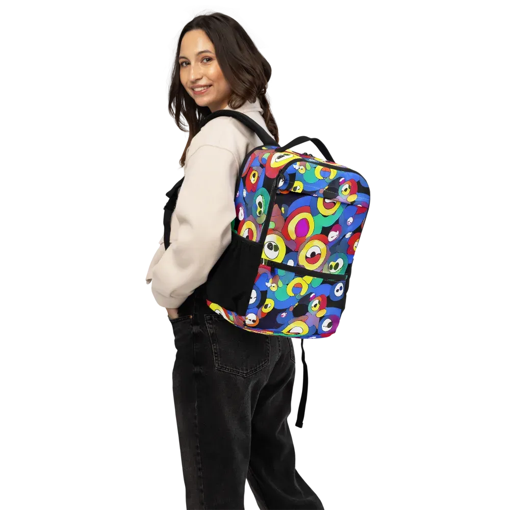 Neon Watchers on Utility Backpack — Back