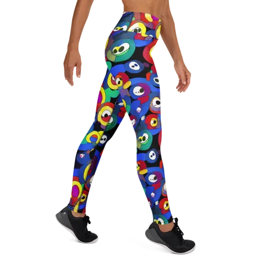 Neon Watchers on a Yoga Leggings