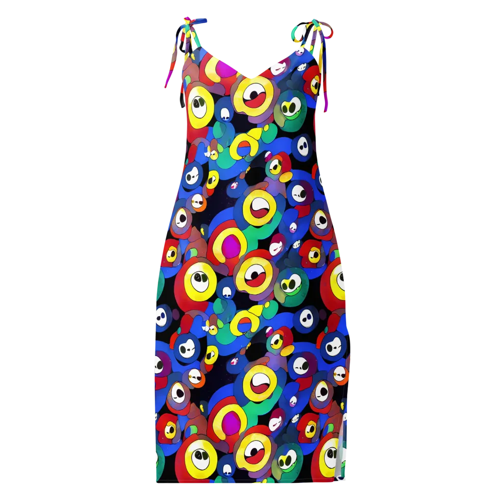 Neon Watchers on Slip Dress — Front