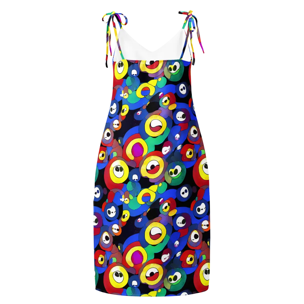 Neon Watchers on Slip Dress — Back