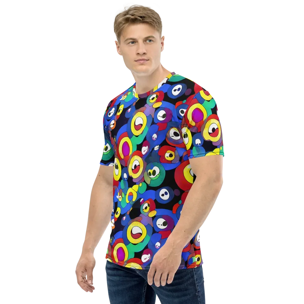 Neon Watchers on Men's Crew Neck T-Shirt — Left