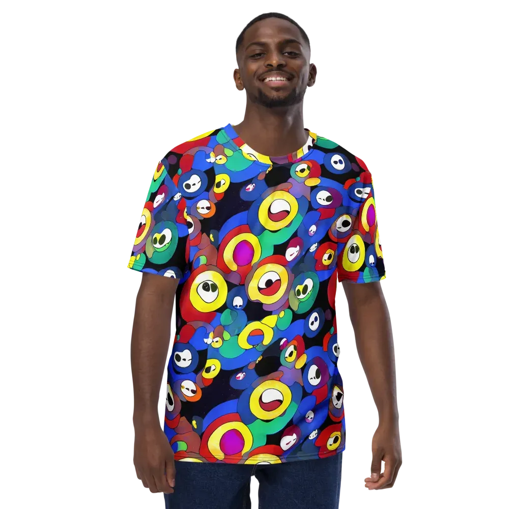 Neon Watchers on Men's Crew Neck T-Shirt — Front