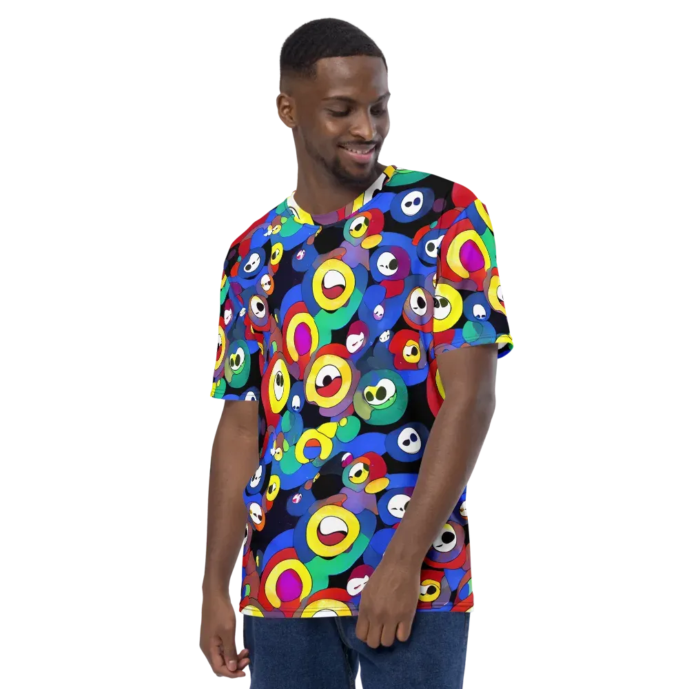 Neon Watchers on Men's Crew Neck T-Shirt — Left