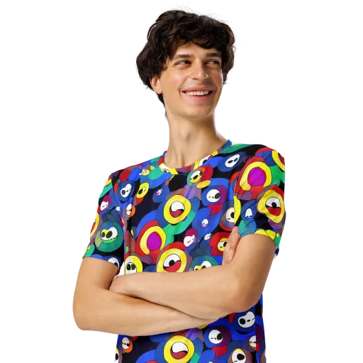 Neon Watchers on a Men's Crew Neck T-Shirt