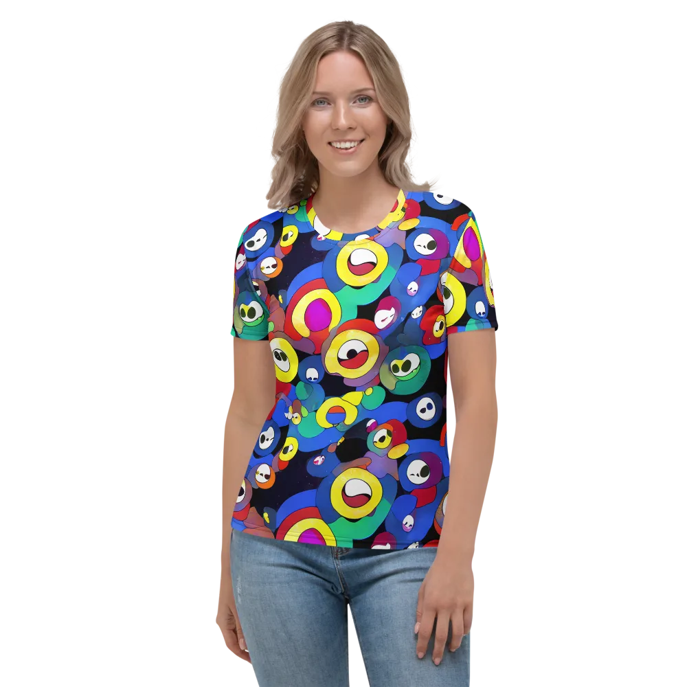 Neon Watchers on Women's Crew Neck T-Shirt — Front