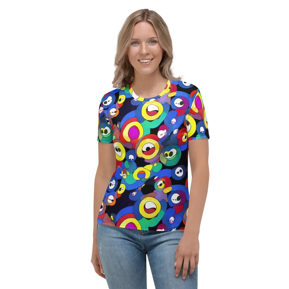 Neon Watchers on Women's Crew Neck T-Shirt — Front
