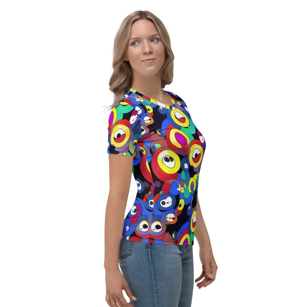 Neon Watchers on Women's Crew Neck T-Shirt — Right