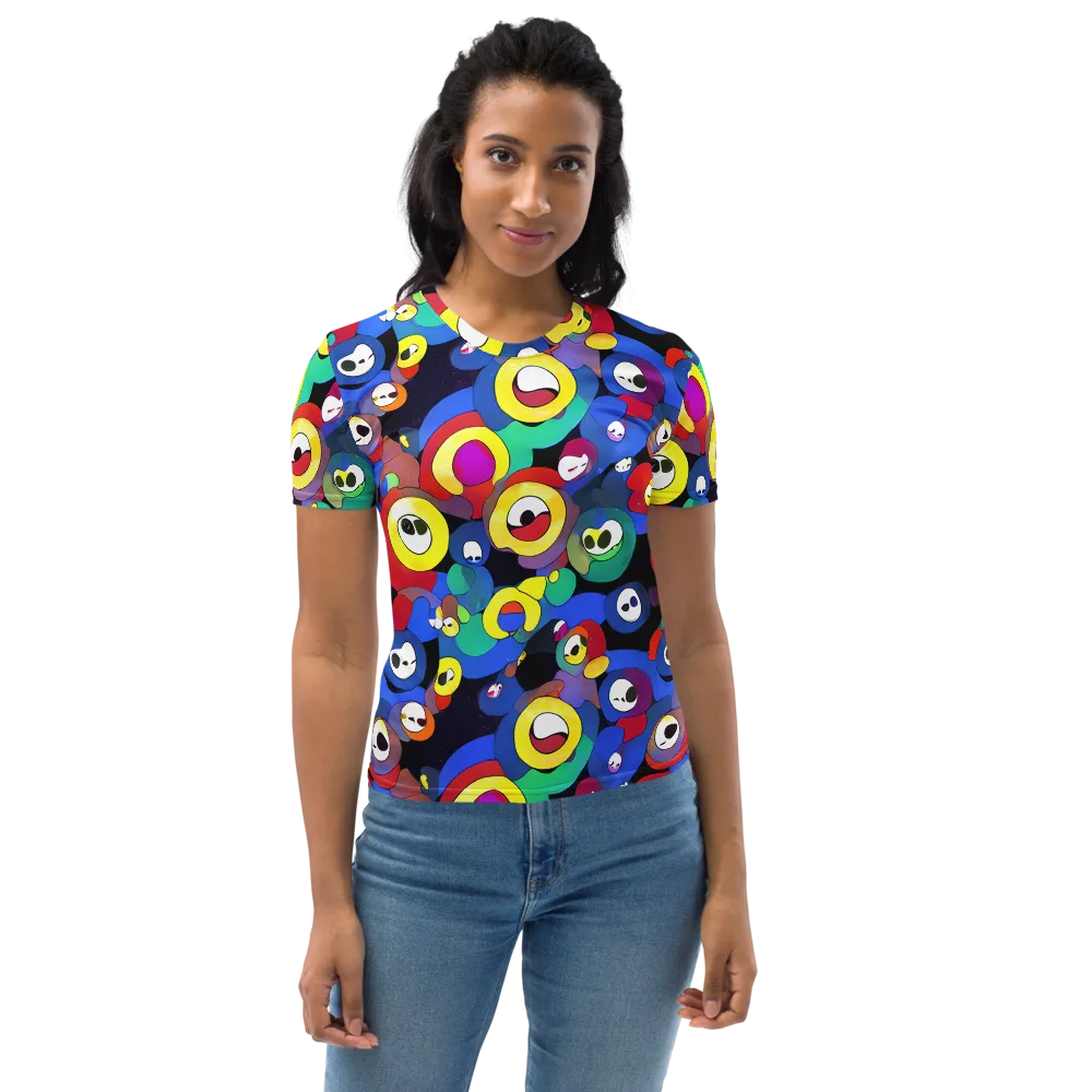 Neon Watchers on Women's Crew Neck T-Shirt — Front