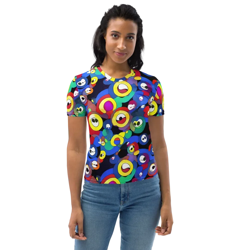 Neon Watchers on Women's Crew Neck T-Shirt — Front