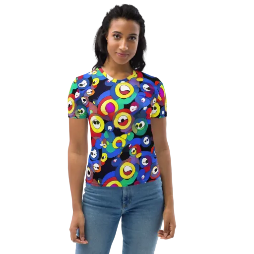 Neon Watchers on a Women's Crew Neck T-Shirt