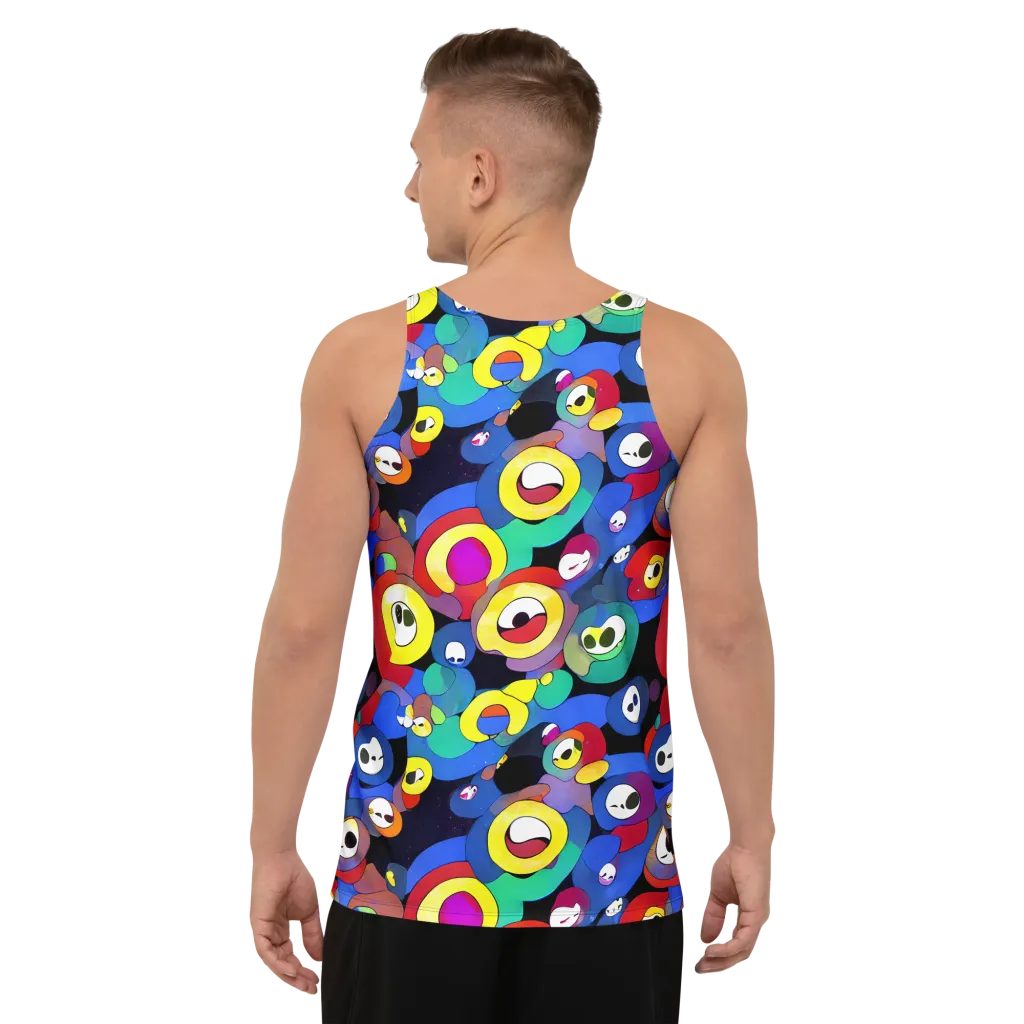Neon Watchers on Men's Tank Top — Back