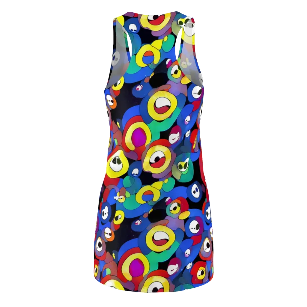 Neon Watchers on Racerback Dress — Back