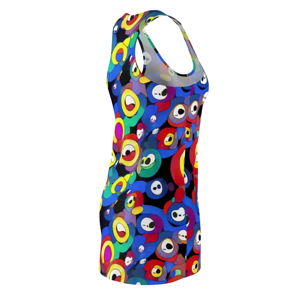 Neon Watchers on Racerback Dress — Back Side
