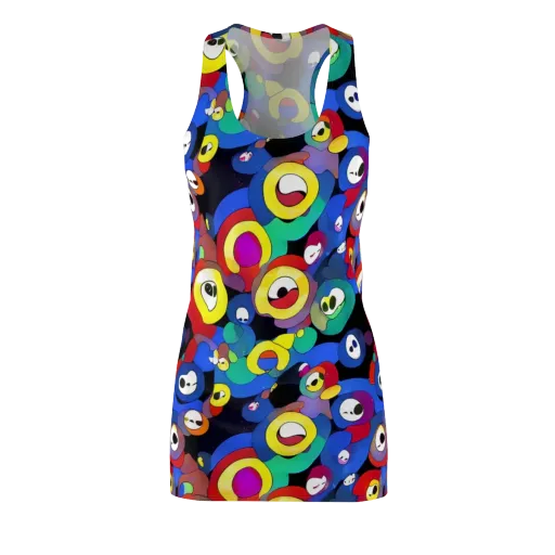 Neon Watchers on a Racerback Dress